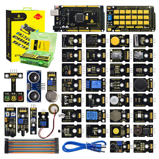 37 in 1 Box Sensor Kit V2.0 Mega Controller Board Sensor Electronic Kit for Arduino Starter Kit 37Pcs Modules